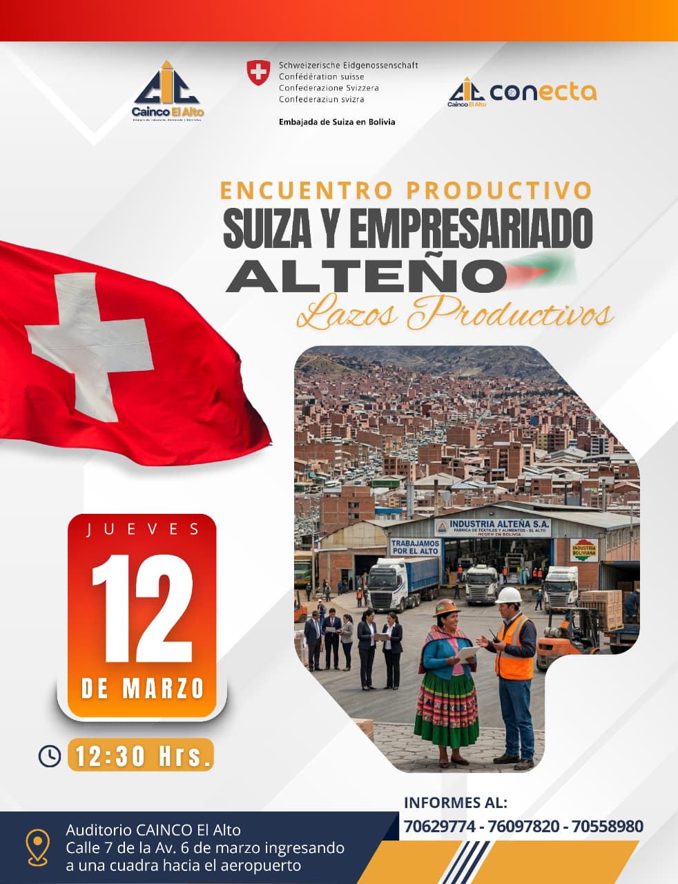Encuentro productivo - SUIZA-EMPRESARIADO ALTEÑO "Lazos Productivos"