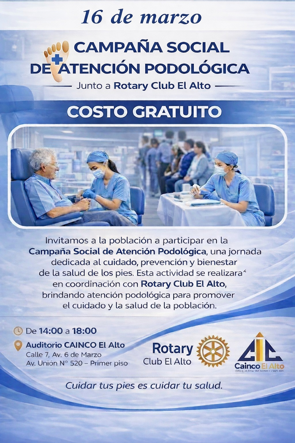 CAMPAÑA SOCIAL DE ATENCIÓN PODOLÓGICA