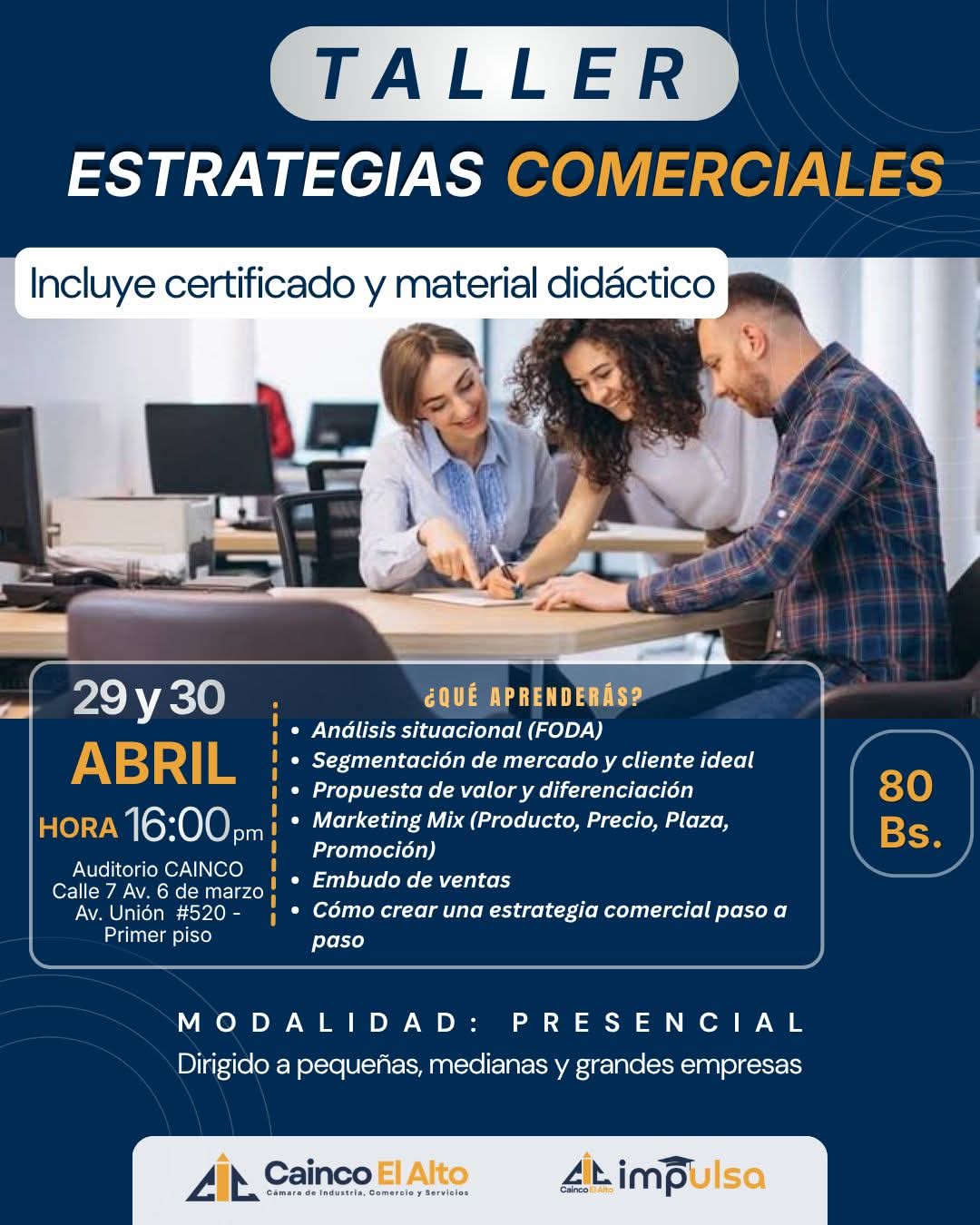 TALLER DE DE ESTRATEGIAS COMERCIALES